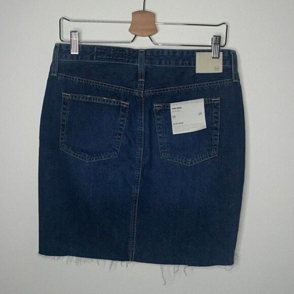 AG Adriano Goldschmied Womens Size 29 Erin Pencil Skirt Denim Step Up Hem Frayed - Picture 4 of 12